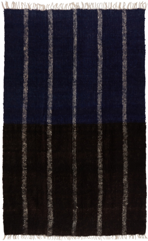 Photo: Luna Del Pinal Blue Geometric Momostenango Blanket