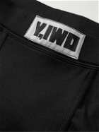 Y,IWO - Hardwear Logo-Appliquéd Stretch-Jersey Cycling Shorts - Black