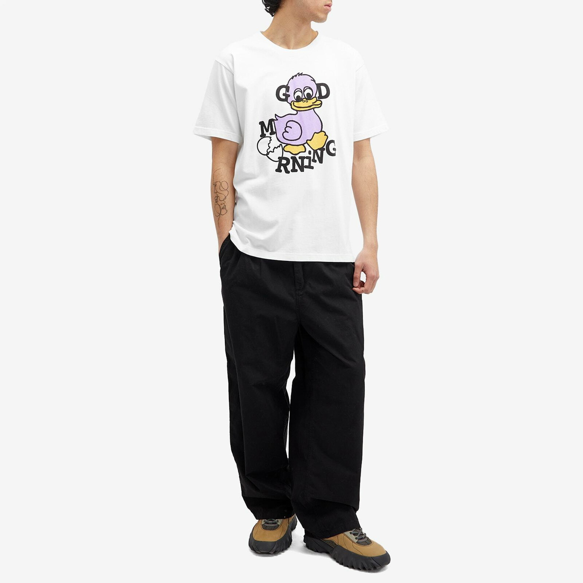 Good Morning Tapes Men's Duck T-Shirt in White