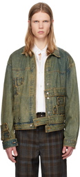 Andersson Bell Green Waistbands Denim Jacket