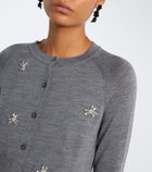 Simone Rocha Embellished wool and silk cardigan