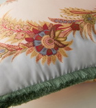 Etro Pegaso floral cotton cushion