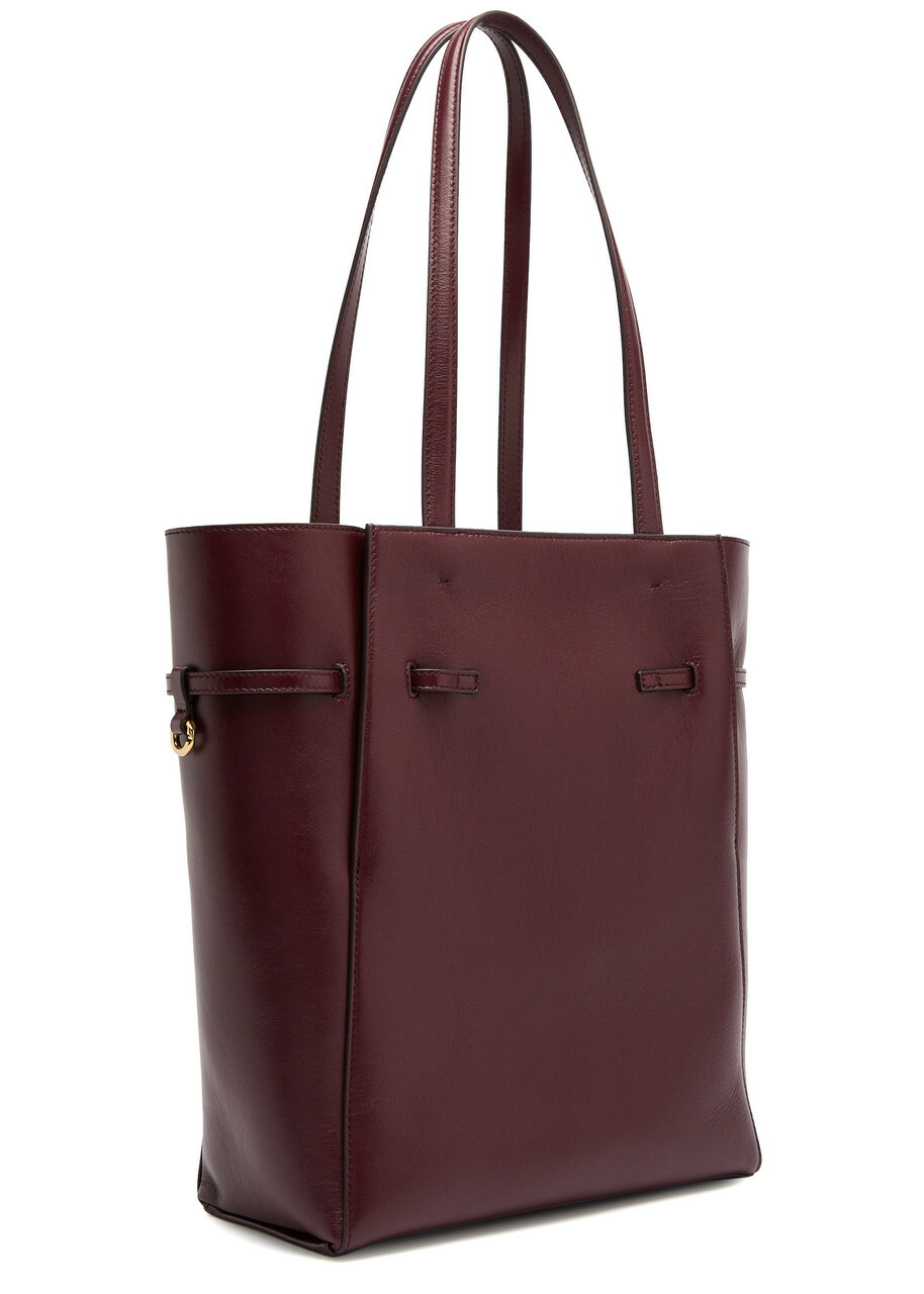 Givenchy Voyou Small Leather Tote - Burgundy - One Size