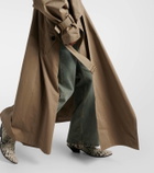 Acne Studios Shawl-detail twill cotton trench coat