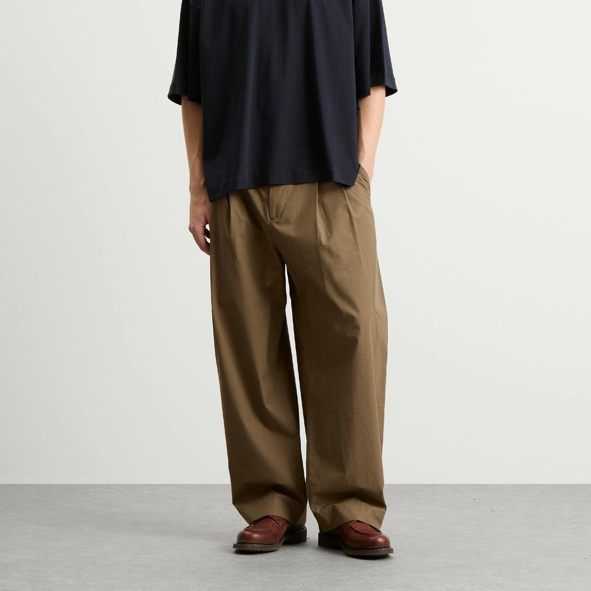 Studio Nicholson Men's Double Pleat Volume Pant in Boulder Studio