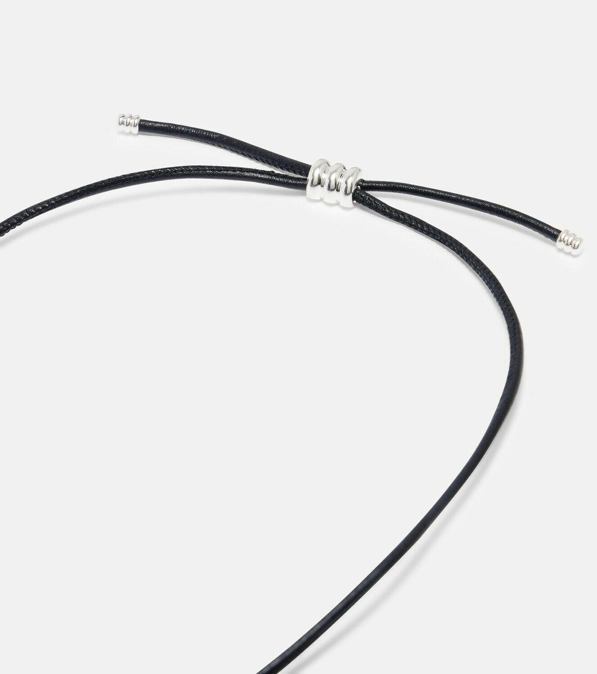 Déhanche Hollyhock leather and sterling silver necklace