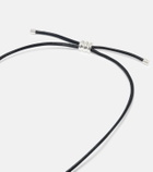 Déhanche Hollyhock leather and sterling silver necklace