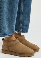 Ugg Classic Ultra Mini Suede Ankle Boots, Ankle Boots, Rubber Outsole TAN