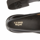 Bass Weejuns Men's Larson Step Loafer in Black/White Leather