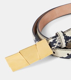 Khaite Axel Small snake-effect leather belt