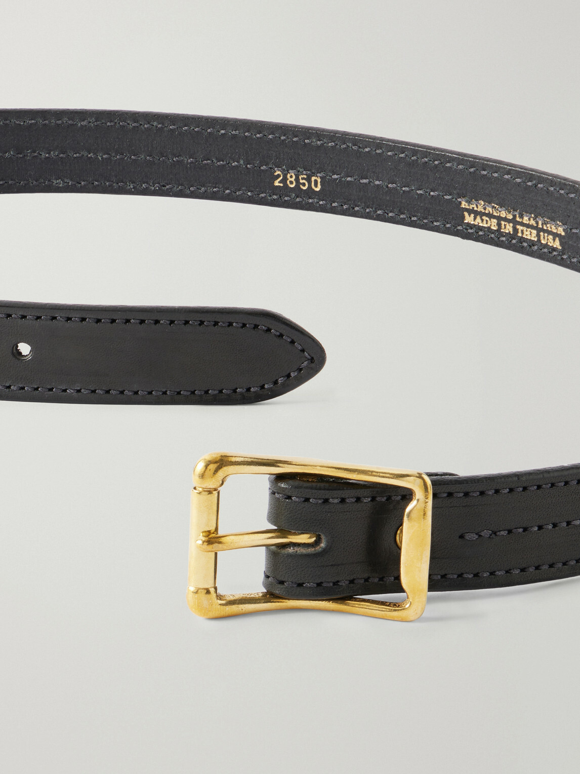 Yuketen - 2.5cm Leather Belt - Black