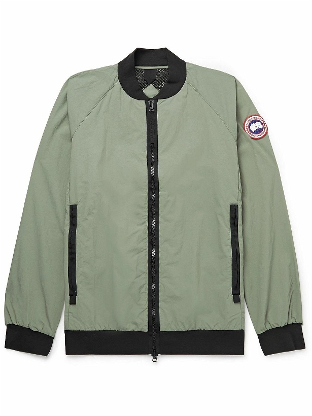 Photo: Canada Goose - Faber Grosgrain-Trimmed AcclimaLuxe Shell Bomber Jacket - Green