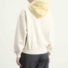 Auralee Women's BD Sweat Parka Jacket in Smoky White/Light Yellow
