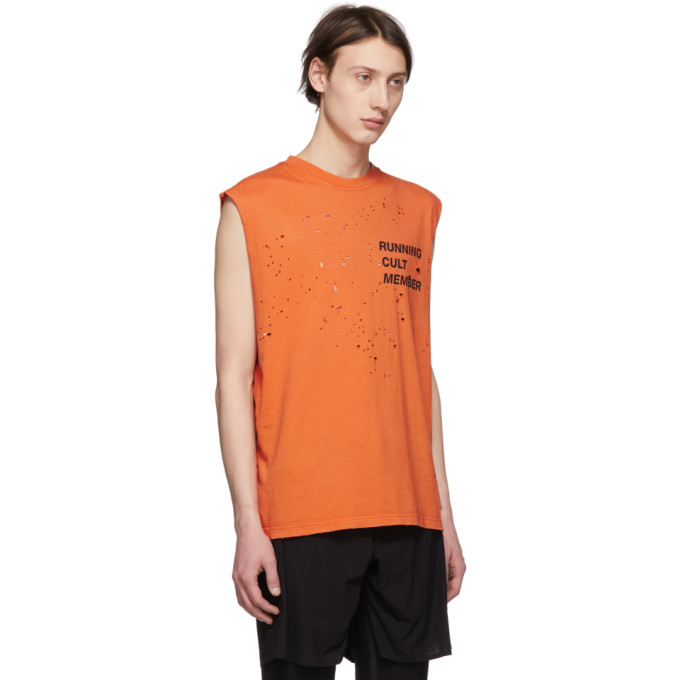 Satisfy CULT MOTH EATEN MUSCLE TEE ランニング 11005-AB-