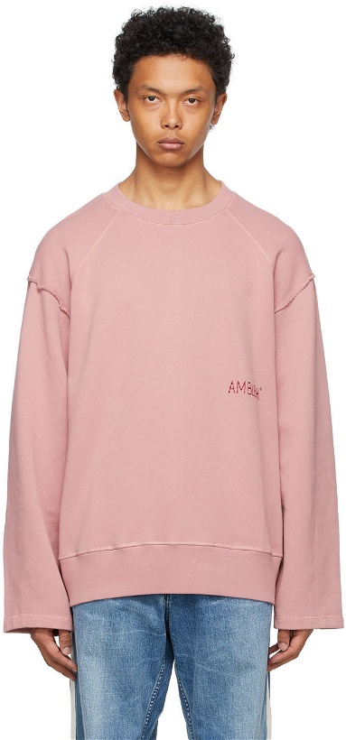 Photo: Ambush Pink Raw Edge Sweatshirt