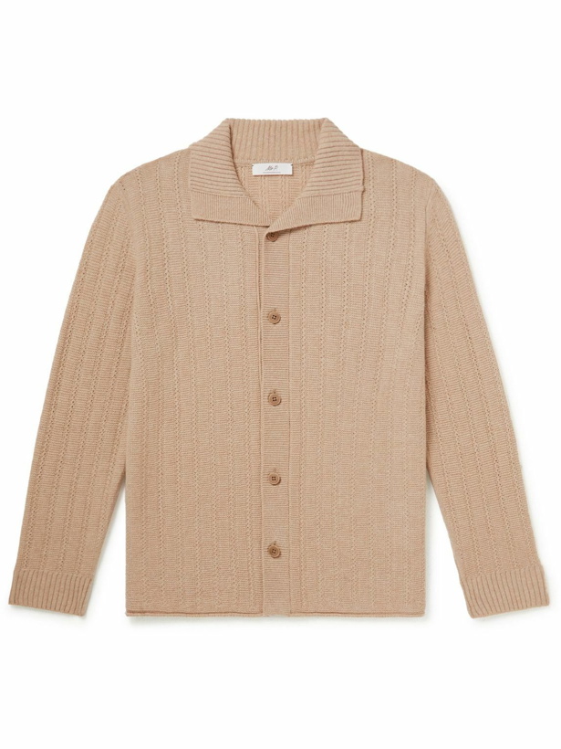 Photo: Mr P. - Wolly Open-Knit Wool Cardigan - Neutrals