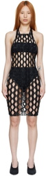 a. roege hove Black Cotton Mini Dress