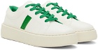 GANNI White & Green Sporty Mix Cupsole Sneakers