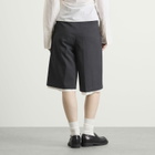 mfpen Women's Slash Shorts in Dark Grey Tropical Wool
