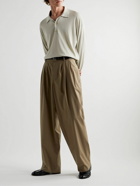 The Row - Djon Wool Polo Shirt - Brown