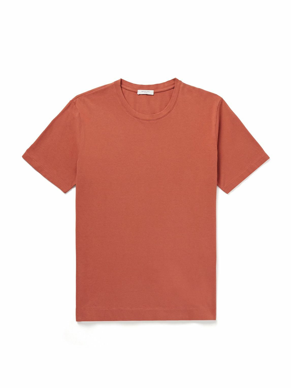 Boglioli - Garment-Dyed Cotton-Jersey T-Shirt - Orange