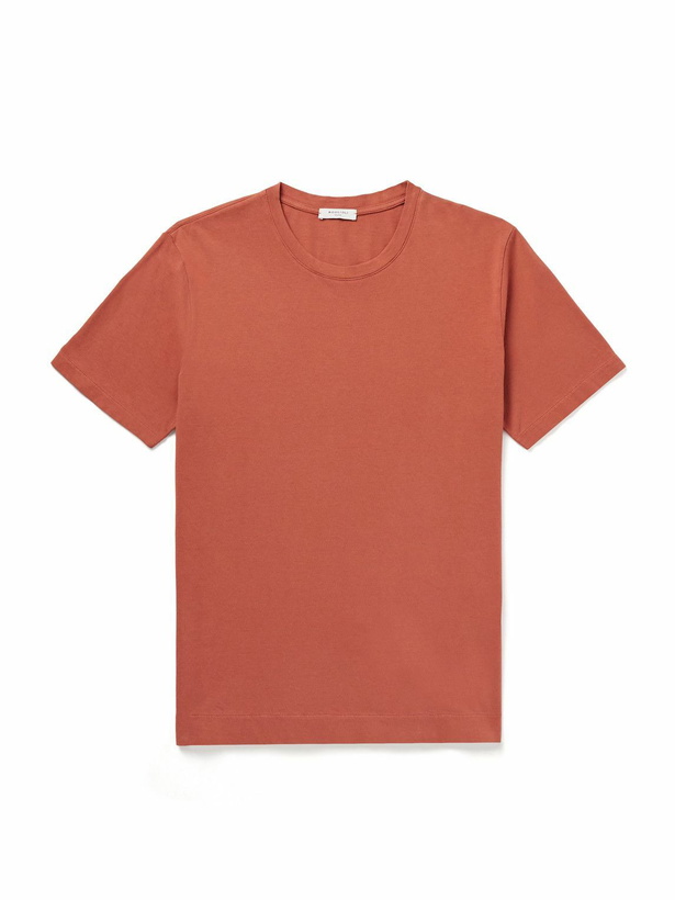 Photo: Boglioli - Garment-Dyed Cotton-Jersey T-Shirt - Orange