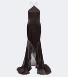 Alex Perry Halterneck silk gown