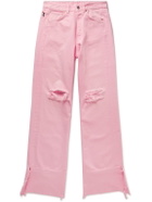 VETEMENTS - Flared Distressed Jeans - Pink