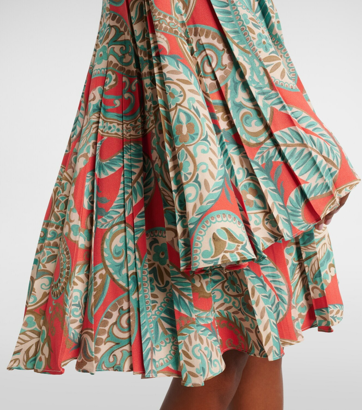 Etro Paisley pleated minidress