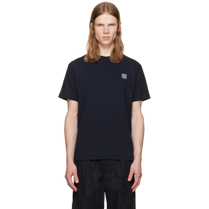 Photo: Stone Island Navy 2100026 Organic Cotton 'Fiassato' T-shirt