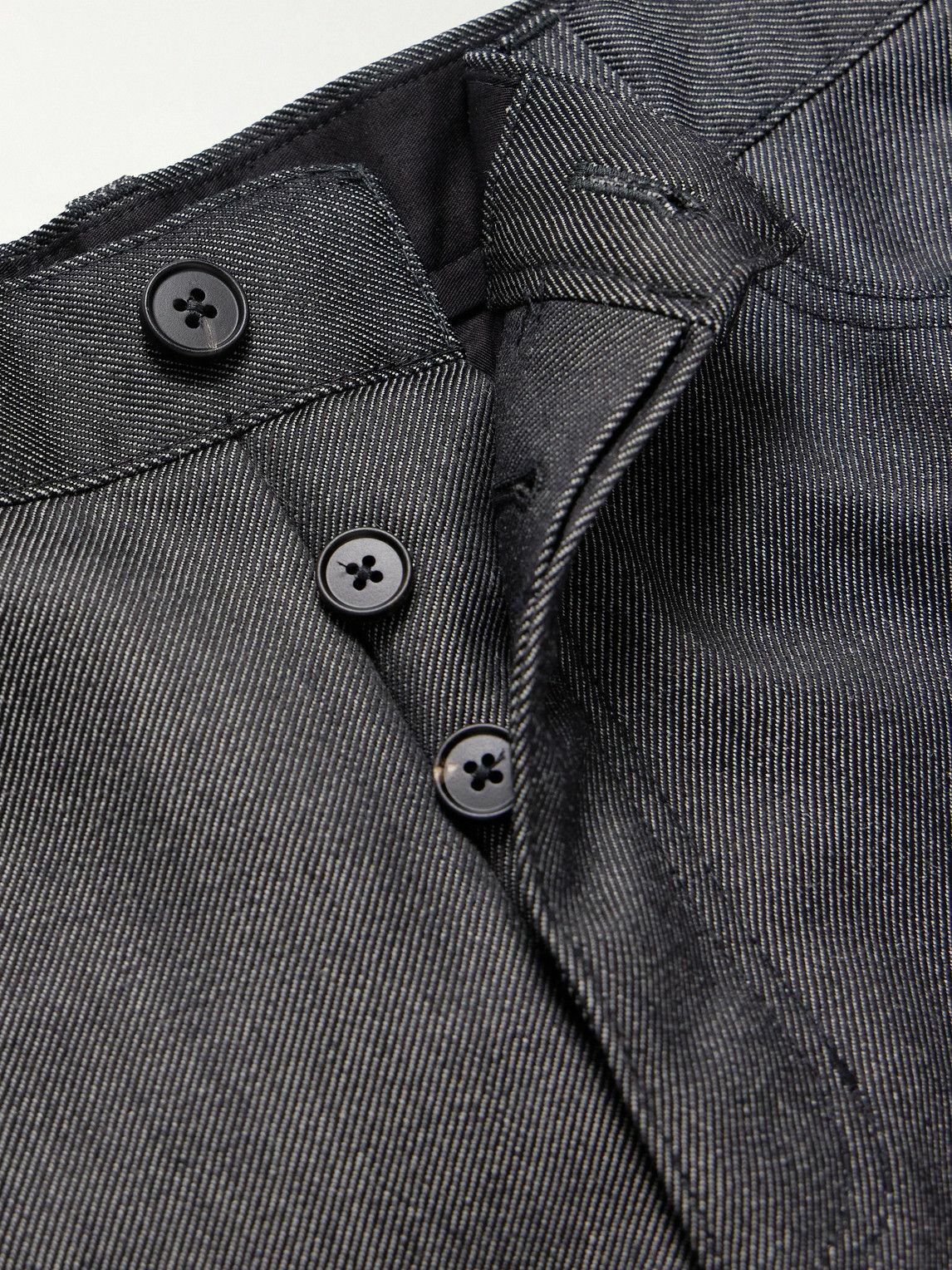 Mr P. - Straight-Leg Wool and Mohair-Blend Jeans - Black