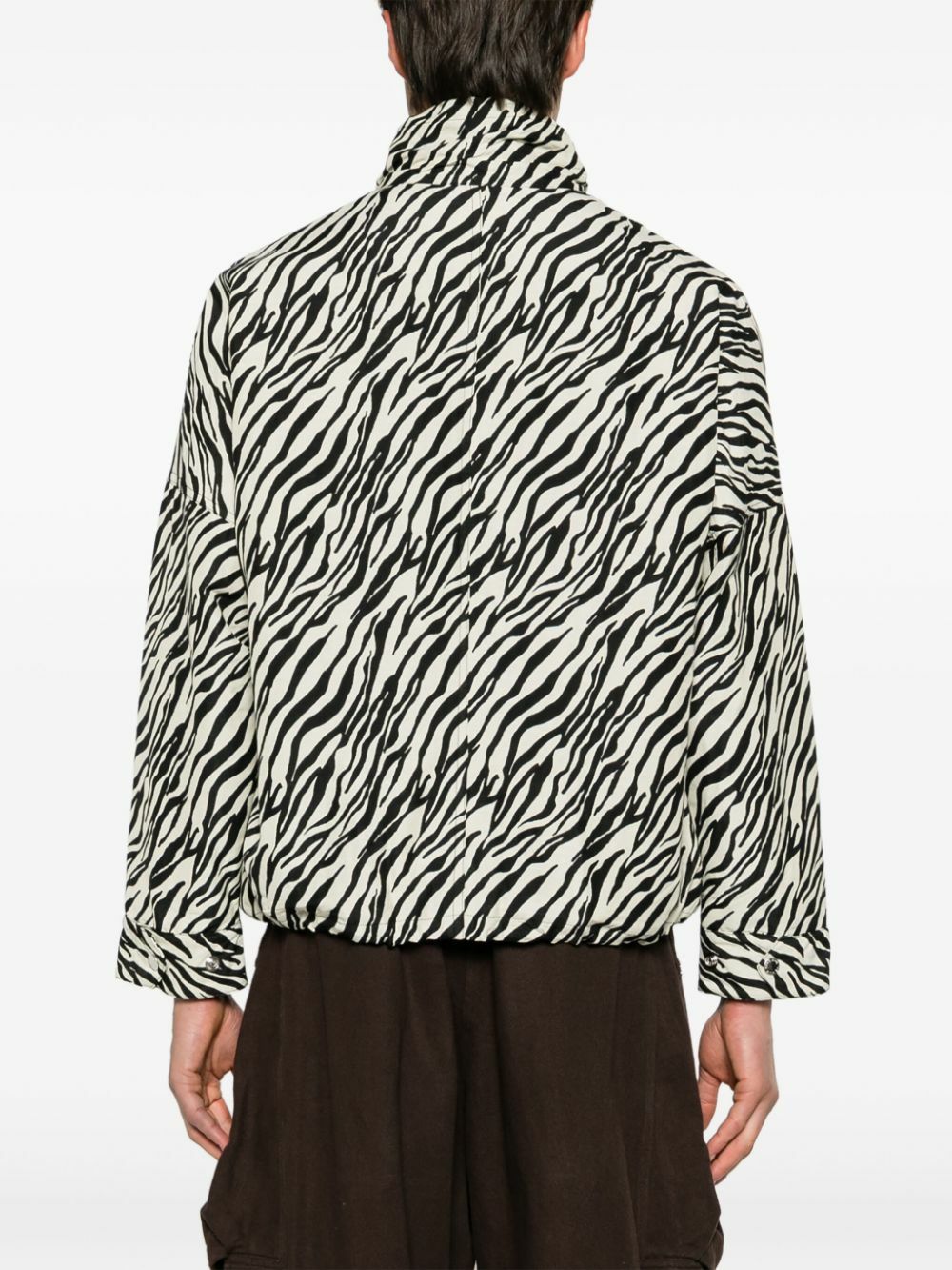 Song For The Mute Black And White Zebra-Print Lightweight