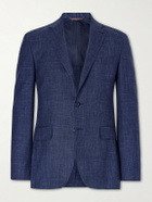 Canali - Wool, Silk and Linen-blend Suit Jacket - Blue