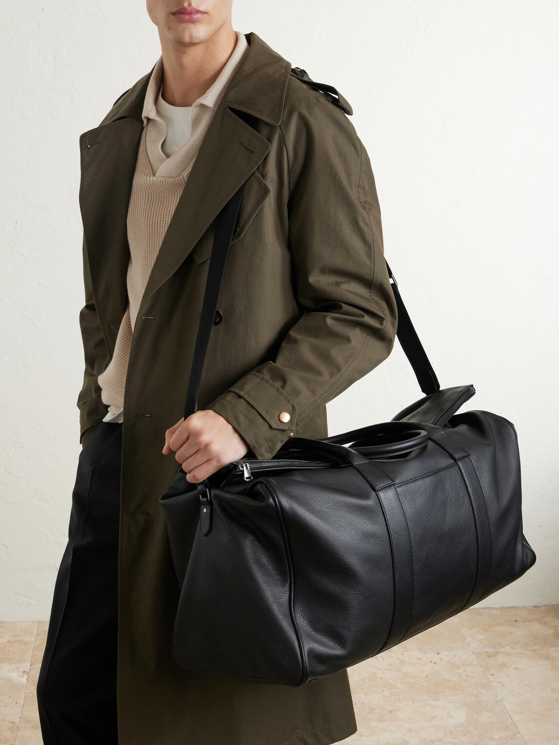 Canali - Full-Grain Leather Tote Bag
