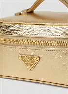Prada - Logo Plaque Vanity Case in Gold