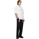 We11done White Zip Detail Short Sleeve Shirt