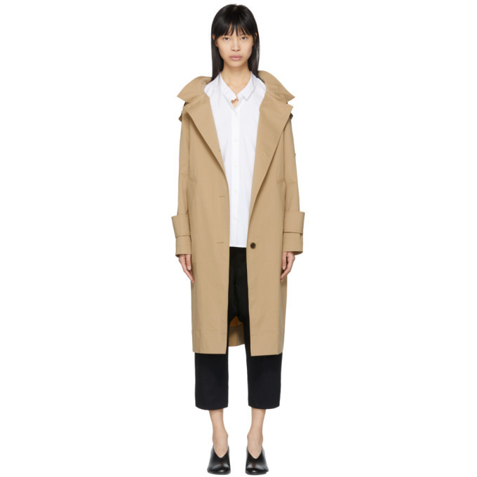 Kuho Beige Funis Oversized Trench Coat