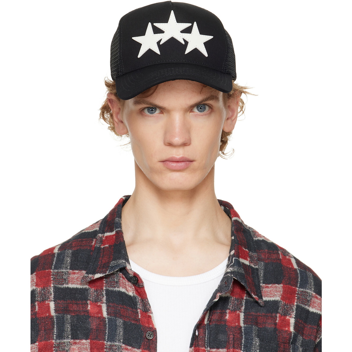 AMIRI Black Bandana Repair Trucker Cap Amiri