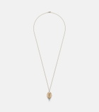Persée 9kt gold locket necklace with diamonds