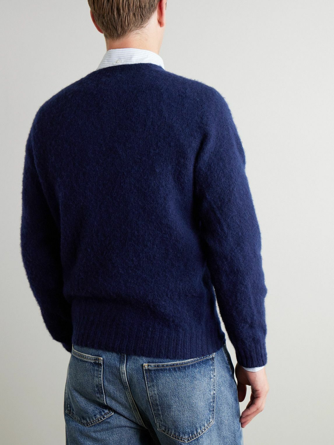 Drake’s ドレイクス　シェットランドウールニット サイズS Drake's ドレイクス シェットランドウールニット サイズS Seaweed