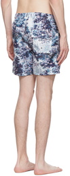 Bather Blue Polyester Swim Shorts