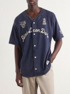 Aimé Leon Dore - Logo-Embroidered Cotton Shirt - Blue