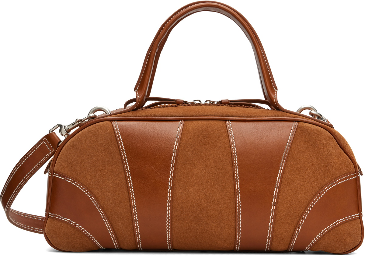 Dries Van Noten Brown Medium East West Bowling Bag