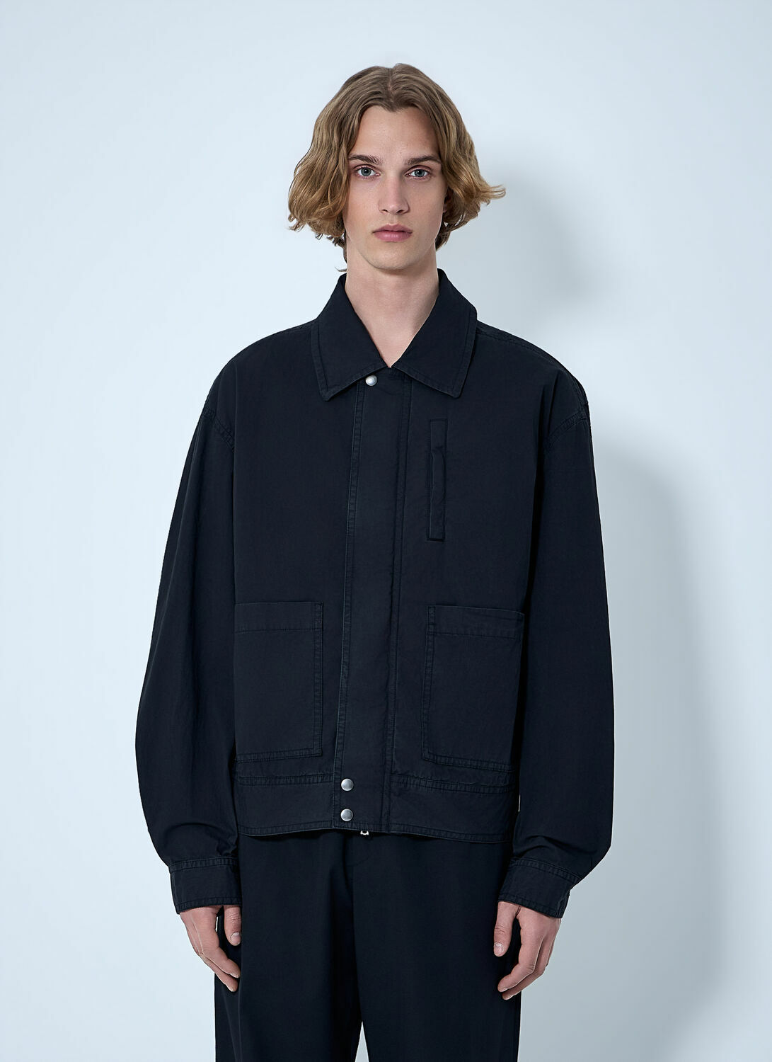 Dries Van Noten Cotton Jacket with Snap Fastening