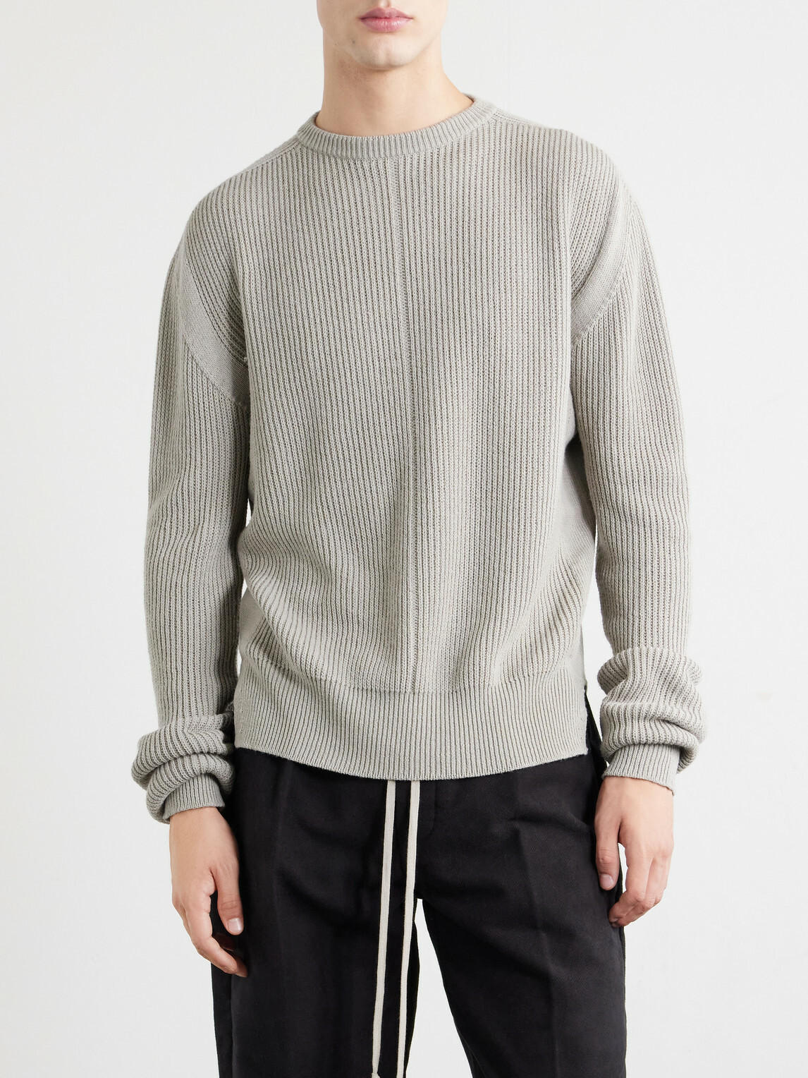 Rick Owens - Fisherman Virgin Wool Sweater - Gray