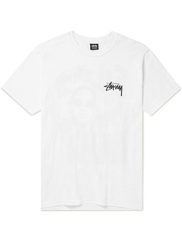 Photo: Stussy - Energy Printed Cotton-Jersey T-Shirt - White