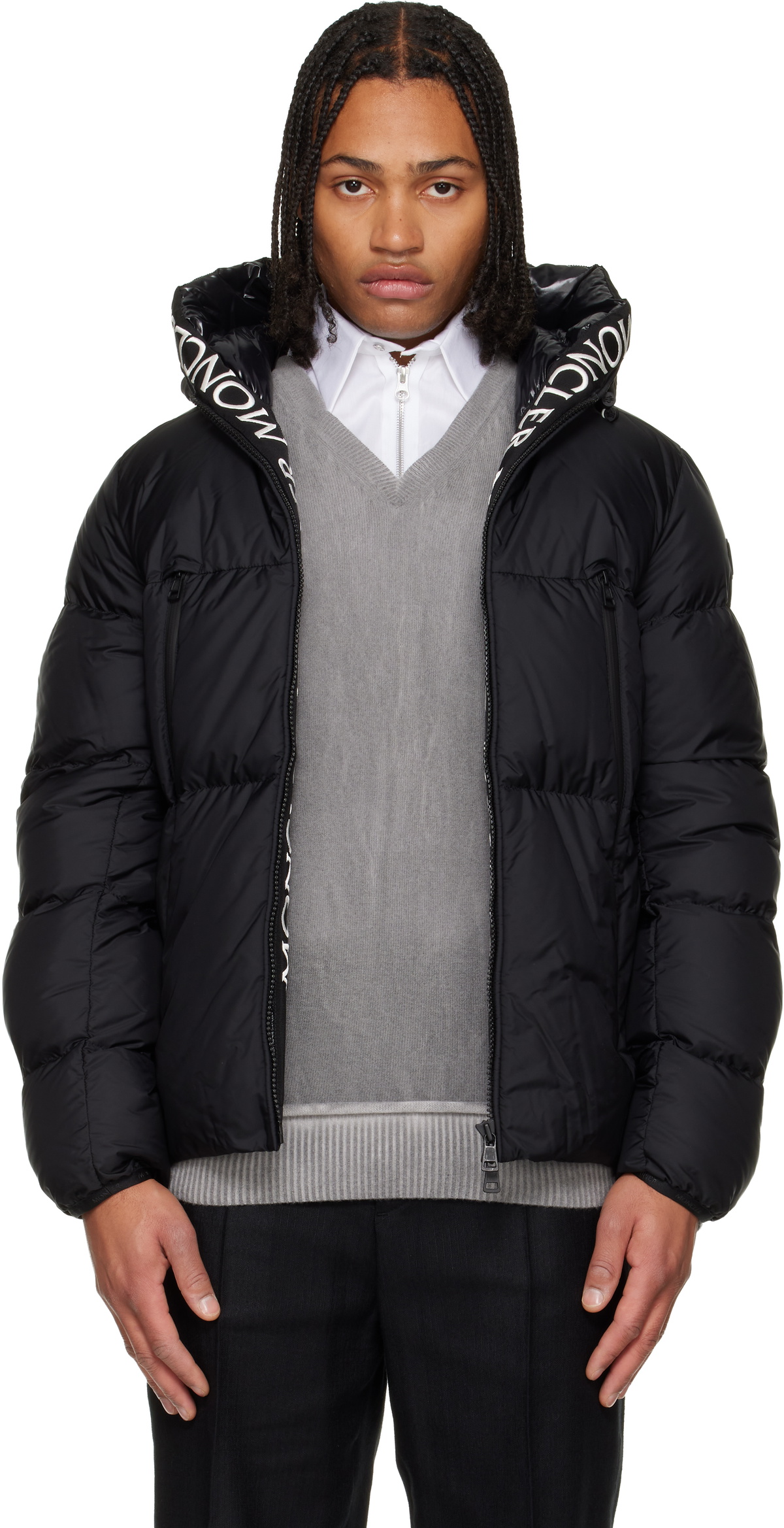 MONCLER BLACKジップアップジャケット Zip-up hoodie in black - Moncler Grenoble | Mytheresa