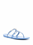 Valentino Garavani Blue Rockstud Rubber Sandals