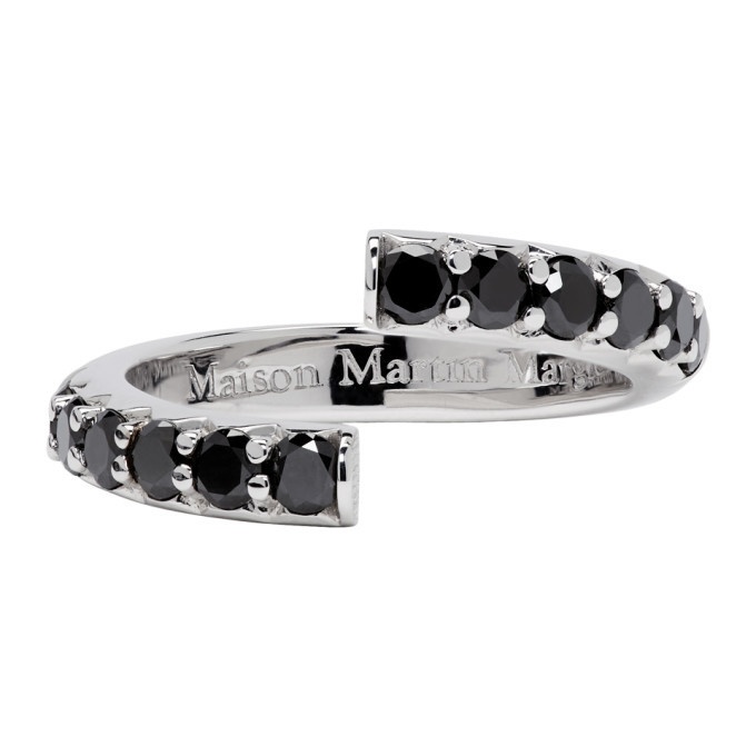 Photo: Maison Margiela Fine Jewellery White Gold Half-Pave Diamond Alliance Split Ring