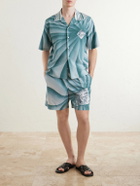 Versace - Camp-Collar Cotton-Poplin Shirt - Blue